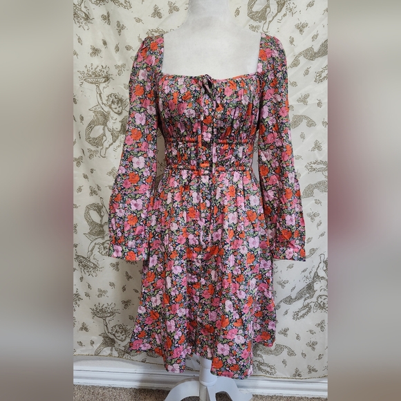 J. Crew Dresses & Skirts - J. Crew Liberty Fabric Sz 8 Floral Cinched Waist Cotton Dress in Meadow Song